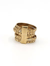 Stacked Armor Statement Ring | Recycled Brass | Fair Anita