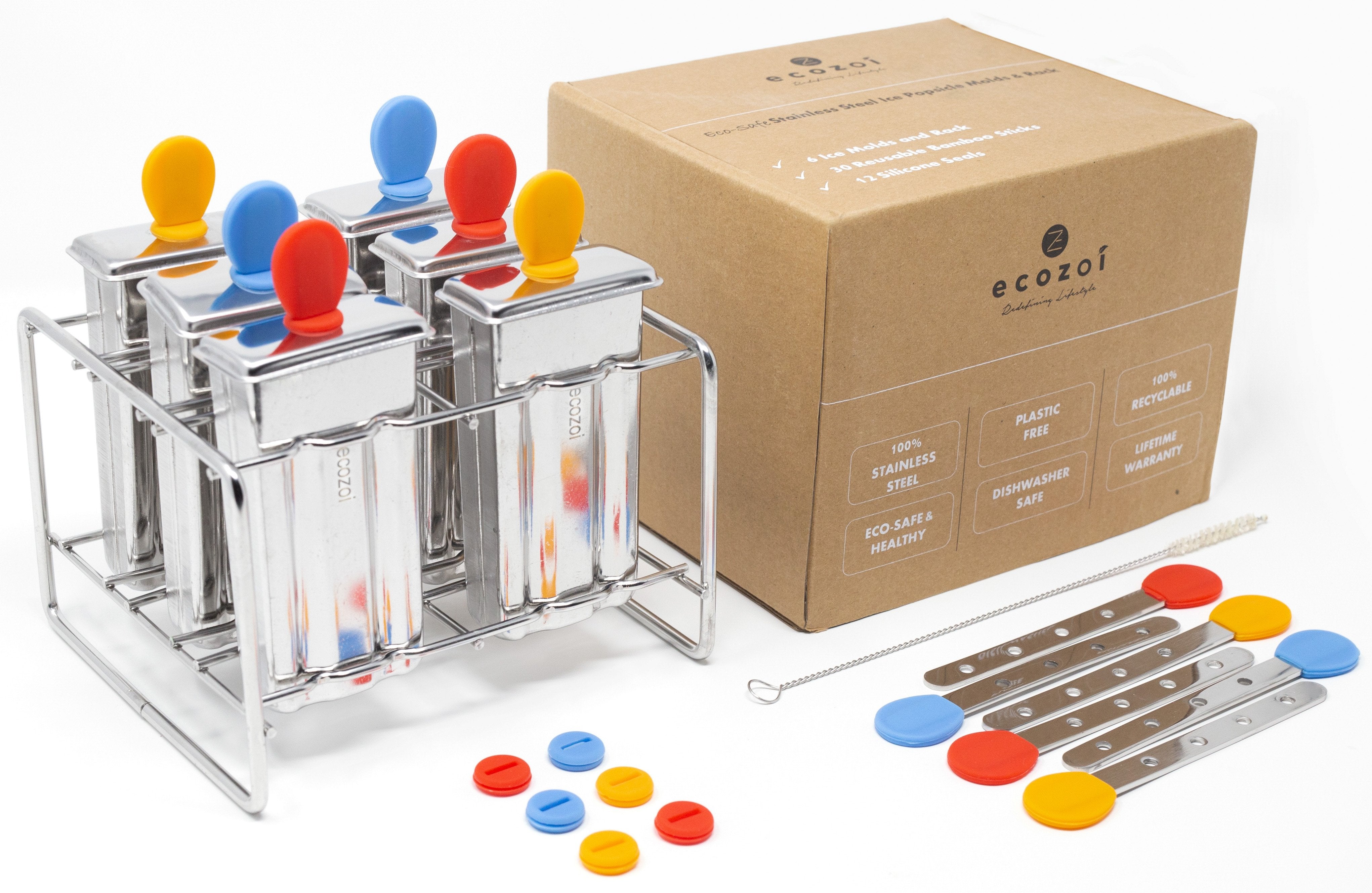 Discover eco-friendly Stainless Steel Popsicle Molds with reusable steel sticks—plastic-free, BPA-free, and designed for quick freezing. Perfect for making healthy homemade ice pops. Shop now and reduce waste with every delicious bite!