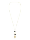 Stepping Stone Pendant Necklace full view showing multi-chain design, by Fair Anita