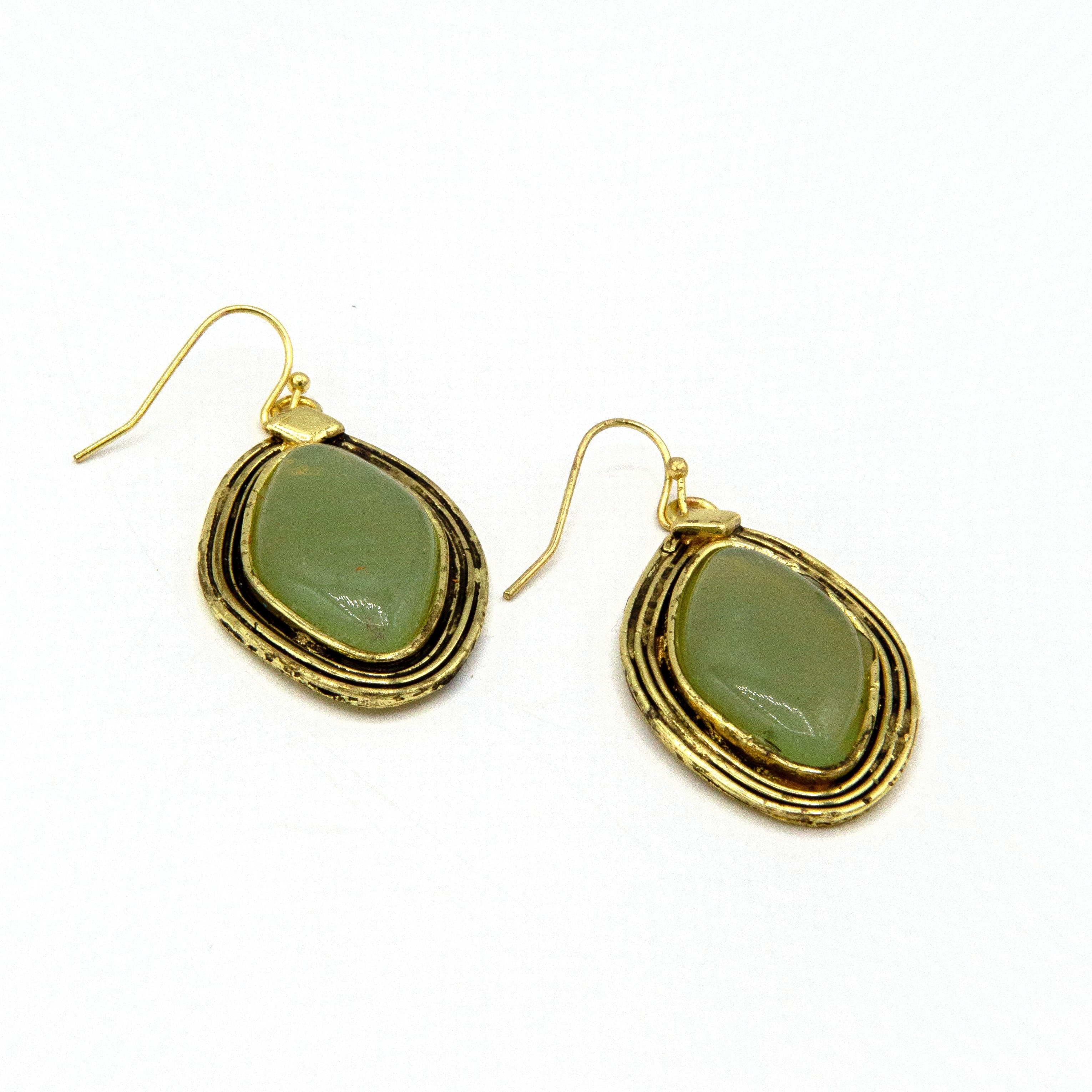 Stevie Dangle Earrings styled view — handmade gold-plated nickel-free earrings by Fair Anita