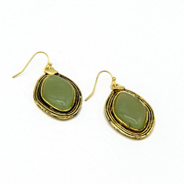 Stevie Dangle Earrings styled view — handmade gold-plated nickel-free earrings by Fair Anita