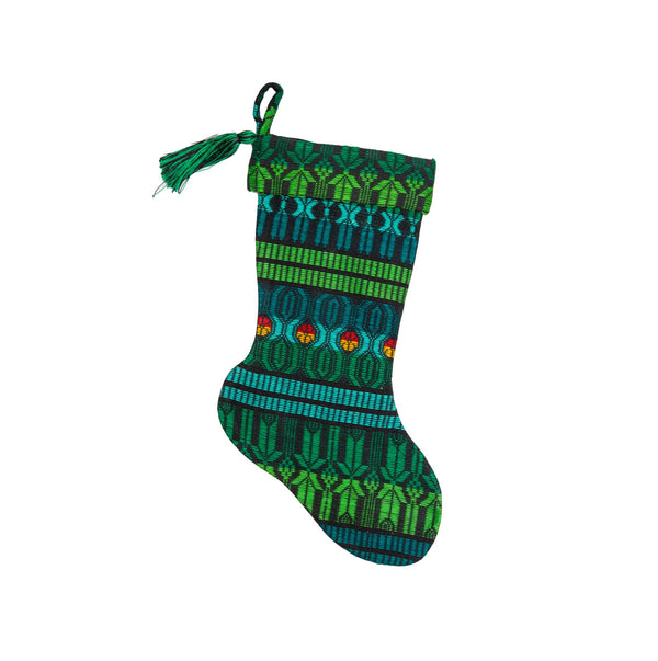 Add a touch of global elegance to your holiday decor with our handcrafted Guatemalan Brocade Christmas Stocking. Made from sustainable materials and featuring intricate patterns, this stocking is perfect for any home. Order yours today!