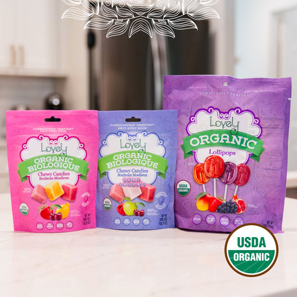 Organic Sweet Tooth Sampler gift box from Lovely Candy Company
