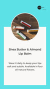 Heliotrope SF natural lip balm collection with four flavour options displayed