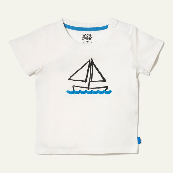 Recycled Cotton Sail Away Baby T-Shirt