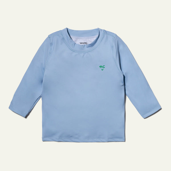 UPF 50+ Recycled Polyester Placid Blue Kid Rashguard