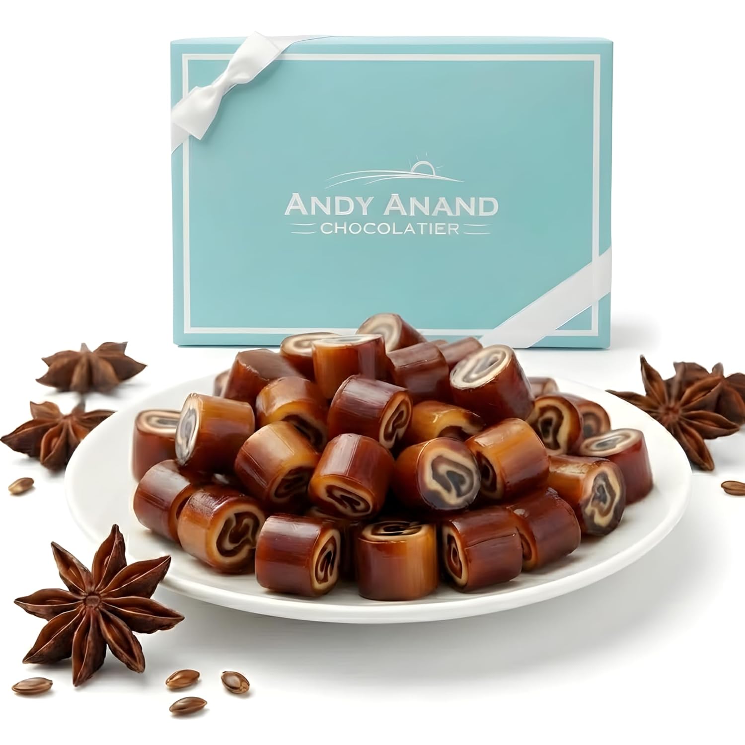 Andy Anand Sugar Free Aniseed Rock Hard Candy, copper kettle boiled, 25 pieces, keto and gluten free