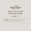 Andy Anand Sugar Free Aniseed Rock Hard Candy – Copper Kettle Boiled, Aspartame Free, Non-GMO, Gluten Free, Keto