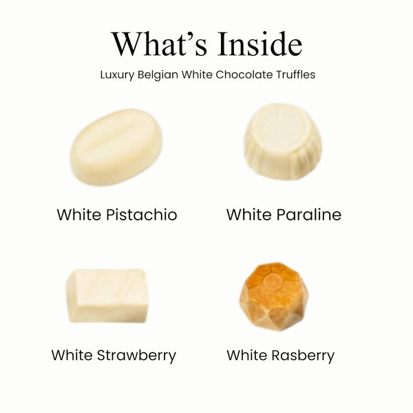 Sugar Free Belgian White Chocolate Truffles | 25 Pcs, Stevia Sweetened