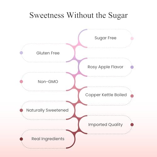 Andy Anand Sugar Free Rosy Apple Hard Candy – Copper Kettle Boiled, Keto & Diabetic Friendly, 25 Pc