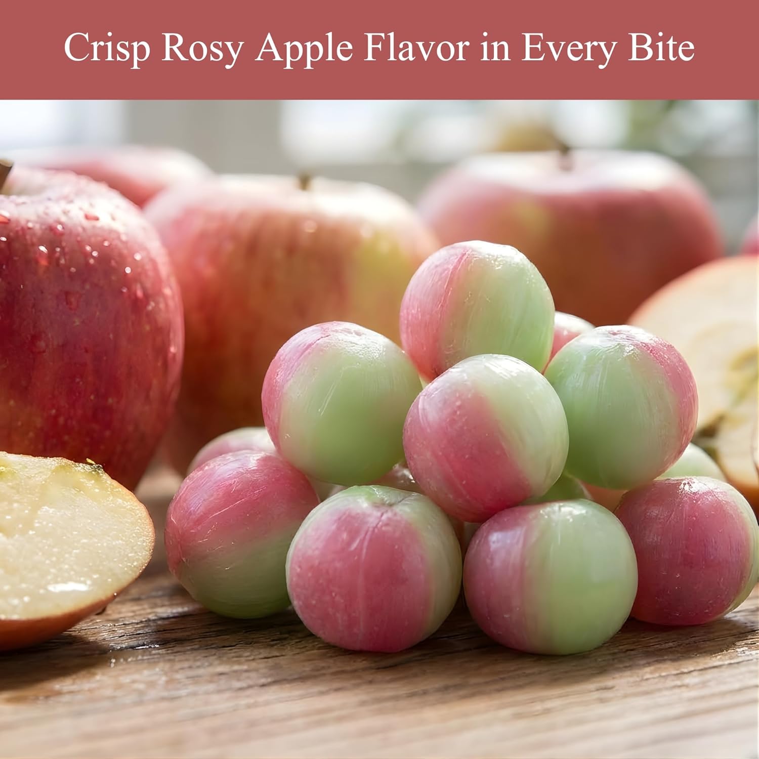 Andy Anand Sugar Free Rosy Apple Hard Candy – Copper Kettle Boiled, Keto & Diabetic Friendly, 25 Pc