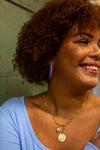 Summer Lovin' beaded hoops paired with the Stargazer Gemini collection by Fair Anita