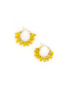 Fair Anita Sunshine Beaded Hoop Earrings in yellow — sustainable, artisan-made jewelry from India