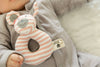 Ballerina Mouse organic cotton teething rattle for babies, product photo