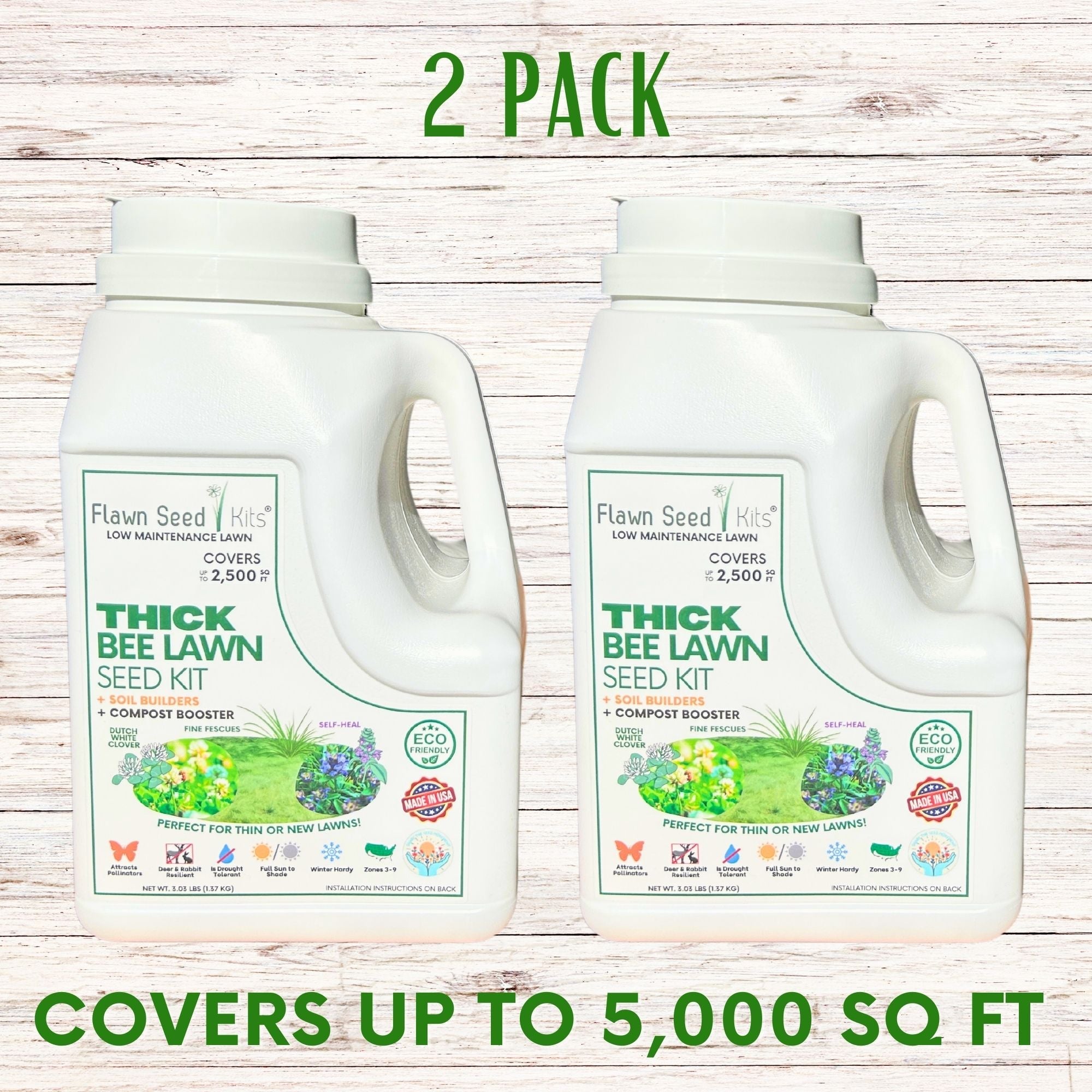 Thick Bee Lawn Seed Kit: Grow a Lush, Pollinator-Friendly Lawn