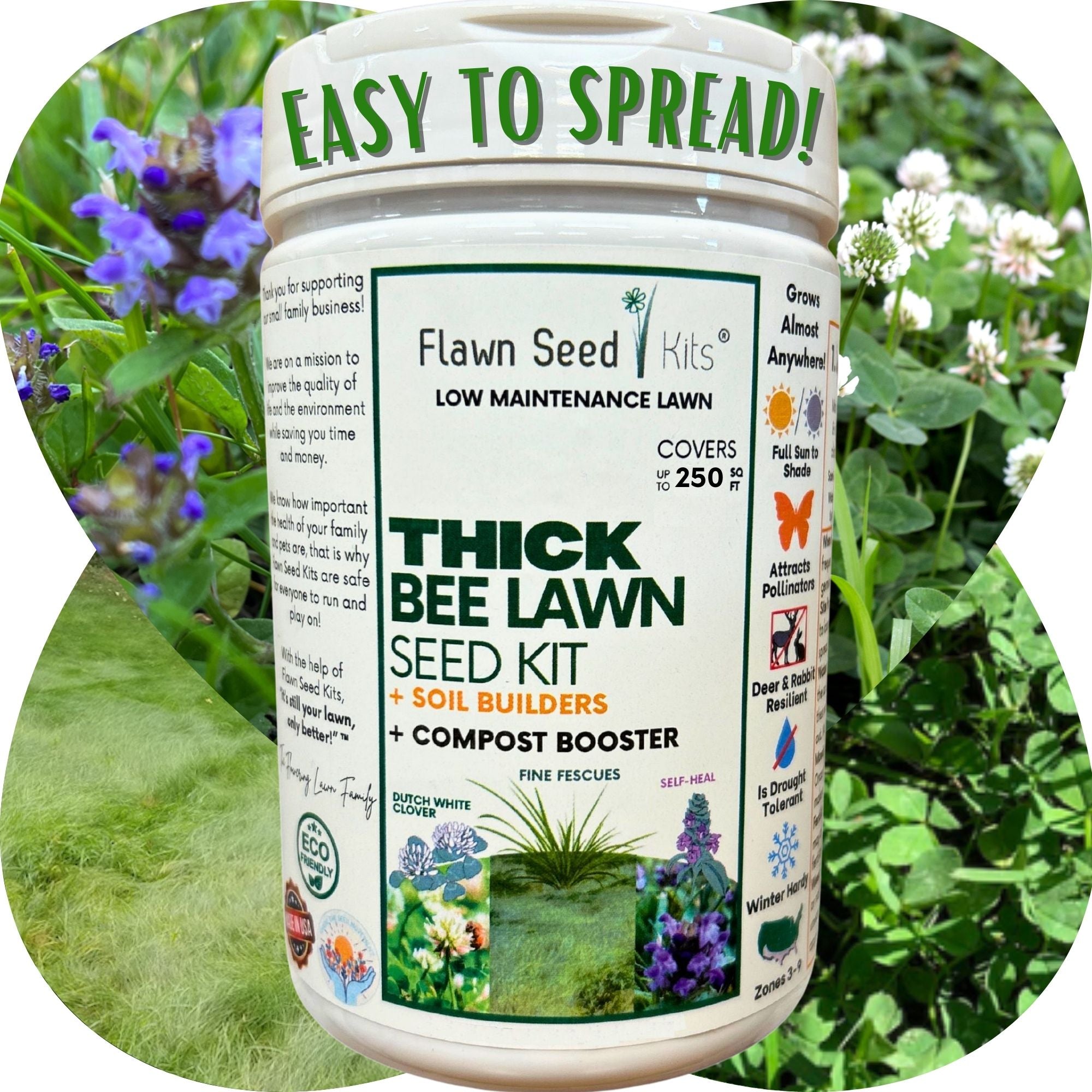 Thick Bee Lawn Seed Kit: Grow a Lush, Pollinator-Friendly Lawn