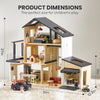 Tiny Land dollhouse and garage bundle set up together as one play world