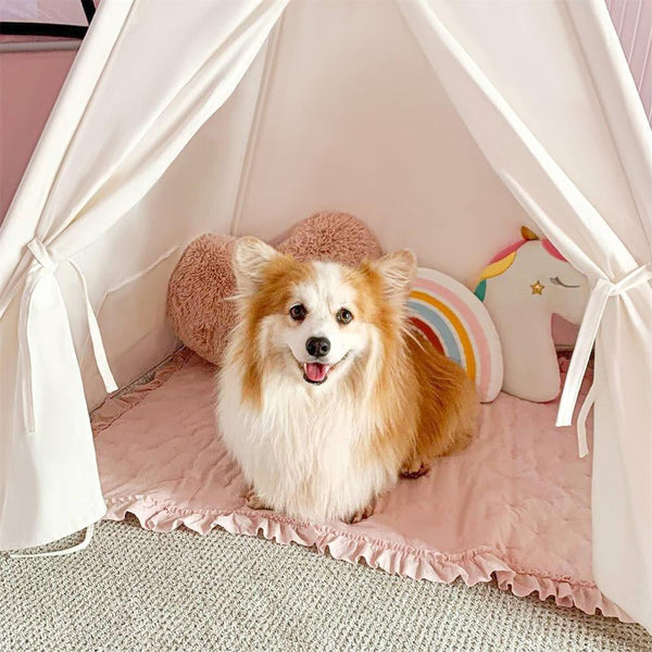 Tiny Land® Teepee Tent for Kids with Mat – Indoor Play Tent with Floor Mat