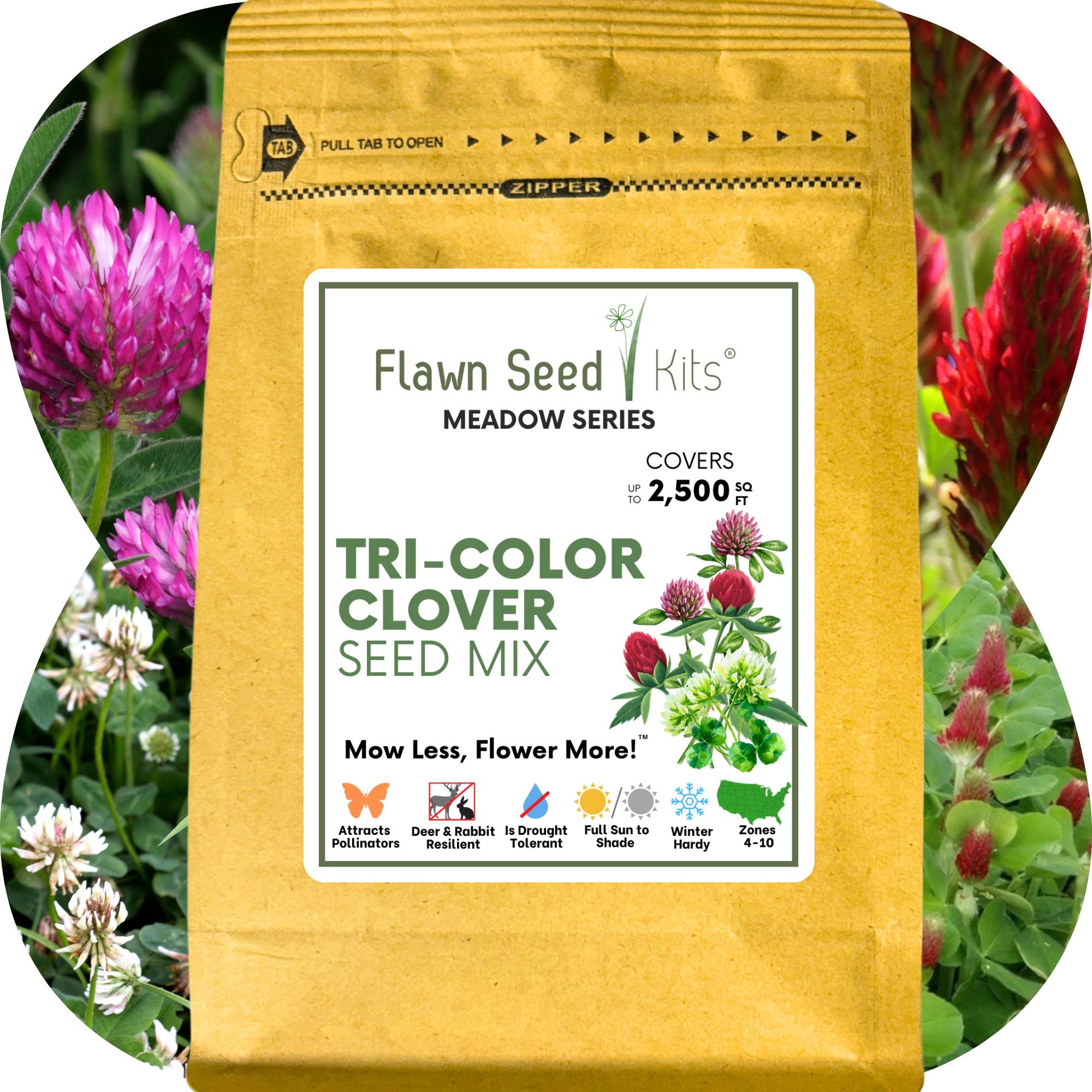 Tri-Color Clover Seed Blend