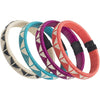 Group of handwoven palm butterfly bracelets made by Wounaan indigenous artisans in Colombia