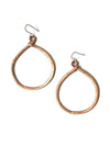 Terracotta hammered copper loop earrings from Fair Anita Peru Collection, ethical fair trade jewellery