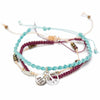 Set of Three Macrame and Bead Bracelets