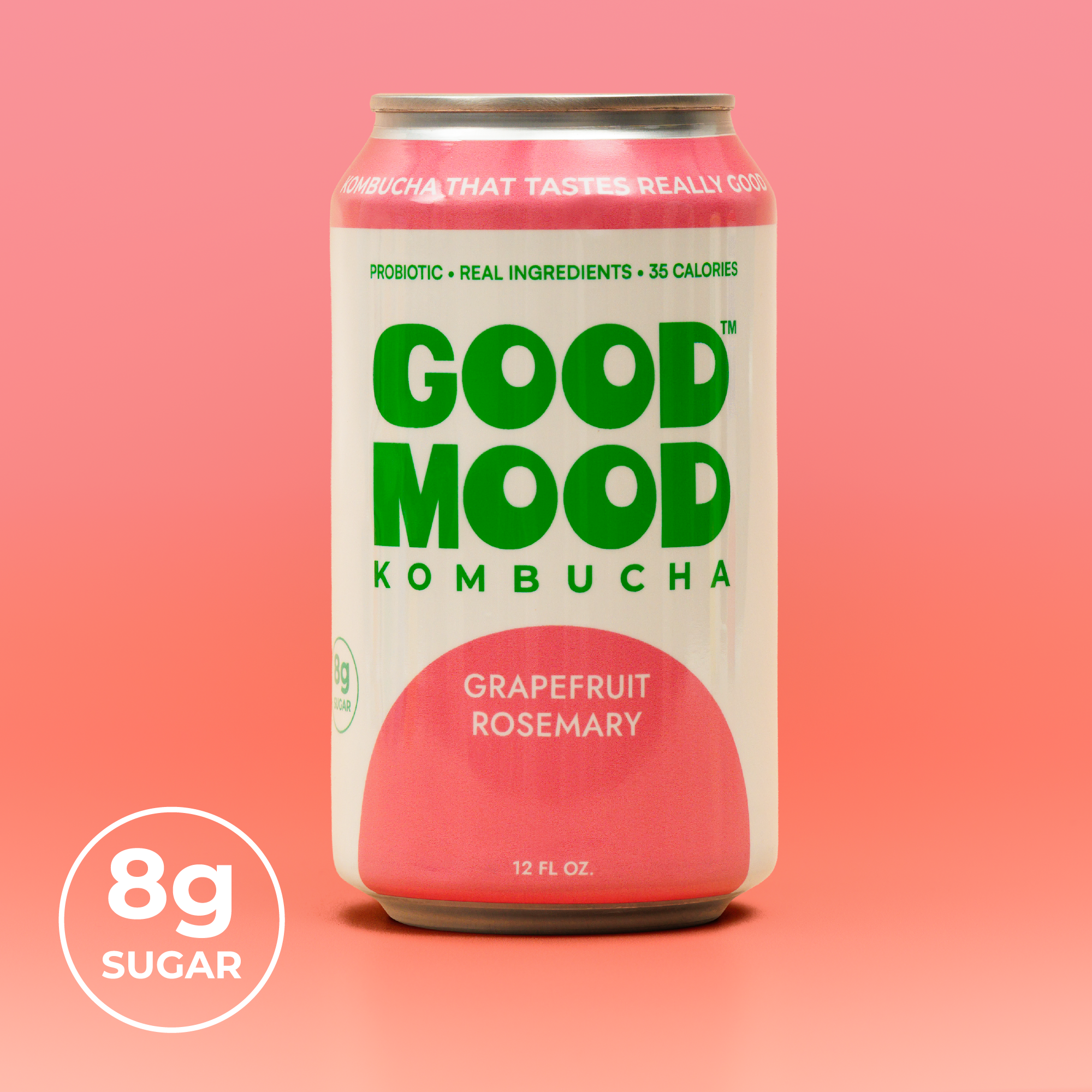 GoodMood Kombucha Grapefruit Rosemary kombucha bottle