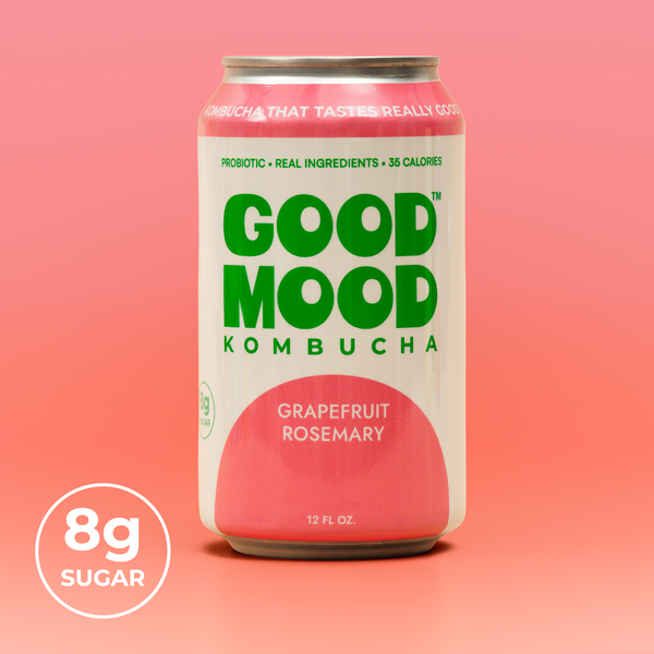 GoodMood Kombucha Grapefruit Rosemary kombucha bottle