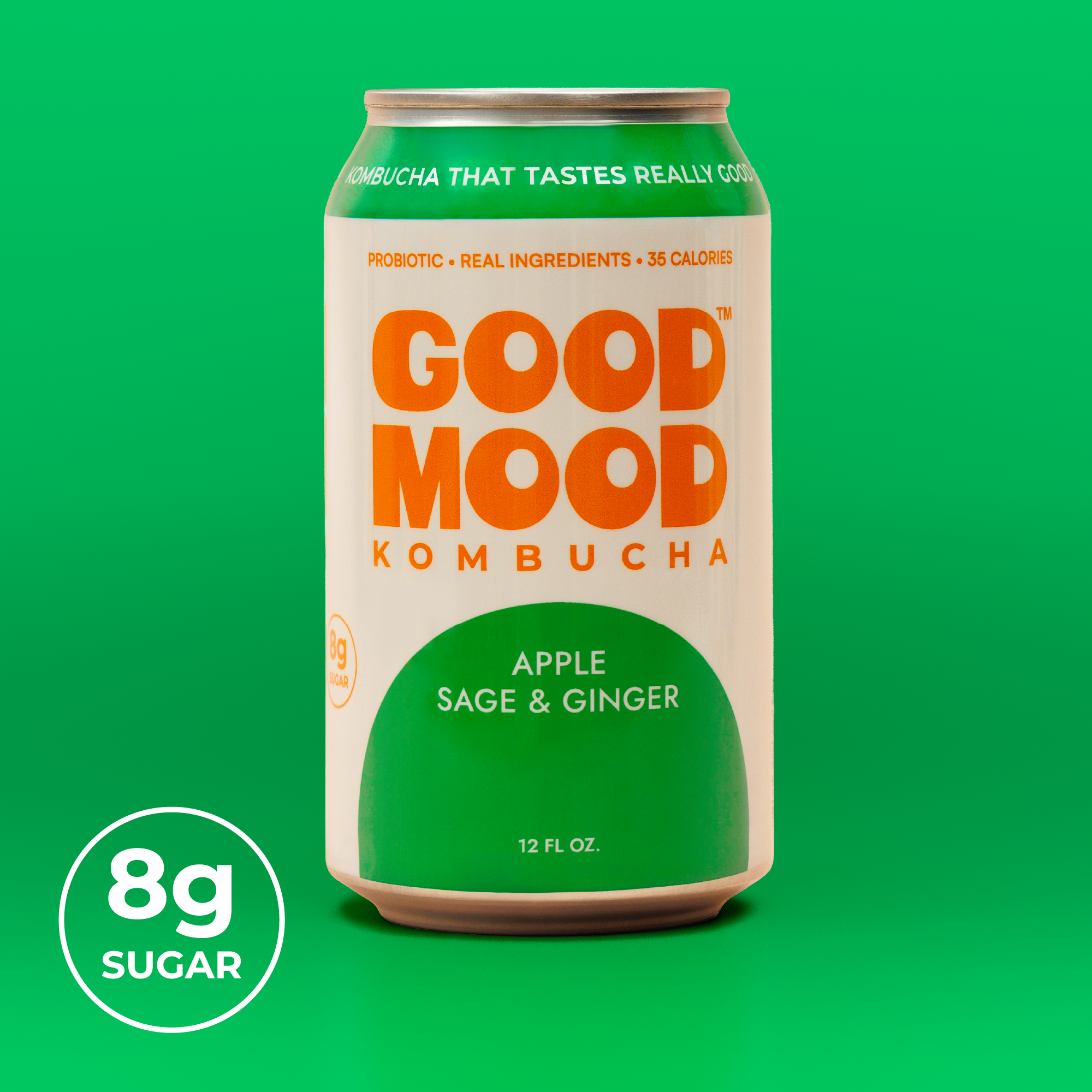 Apple Sage & Ginger Kombucha by GoodMood Kombucha