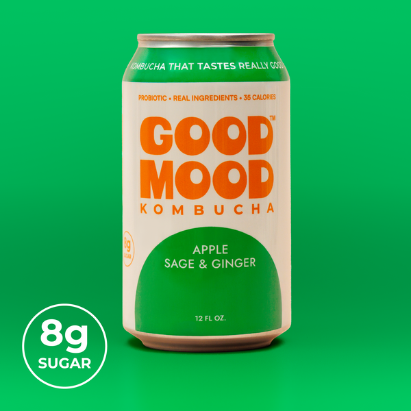 Apple Sage & Ginger Kombucha by GoodMood Kombucha