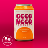 GoodMood Kombucha Passionfruit Mango flavor label detail