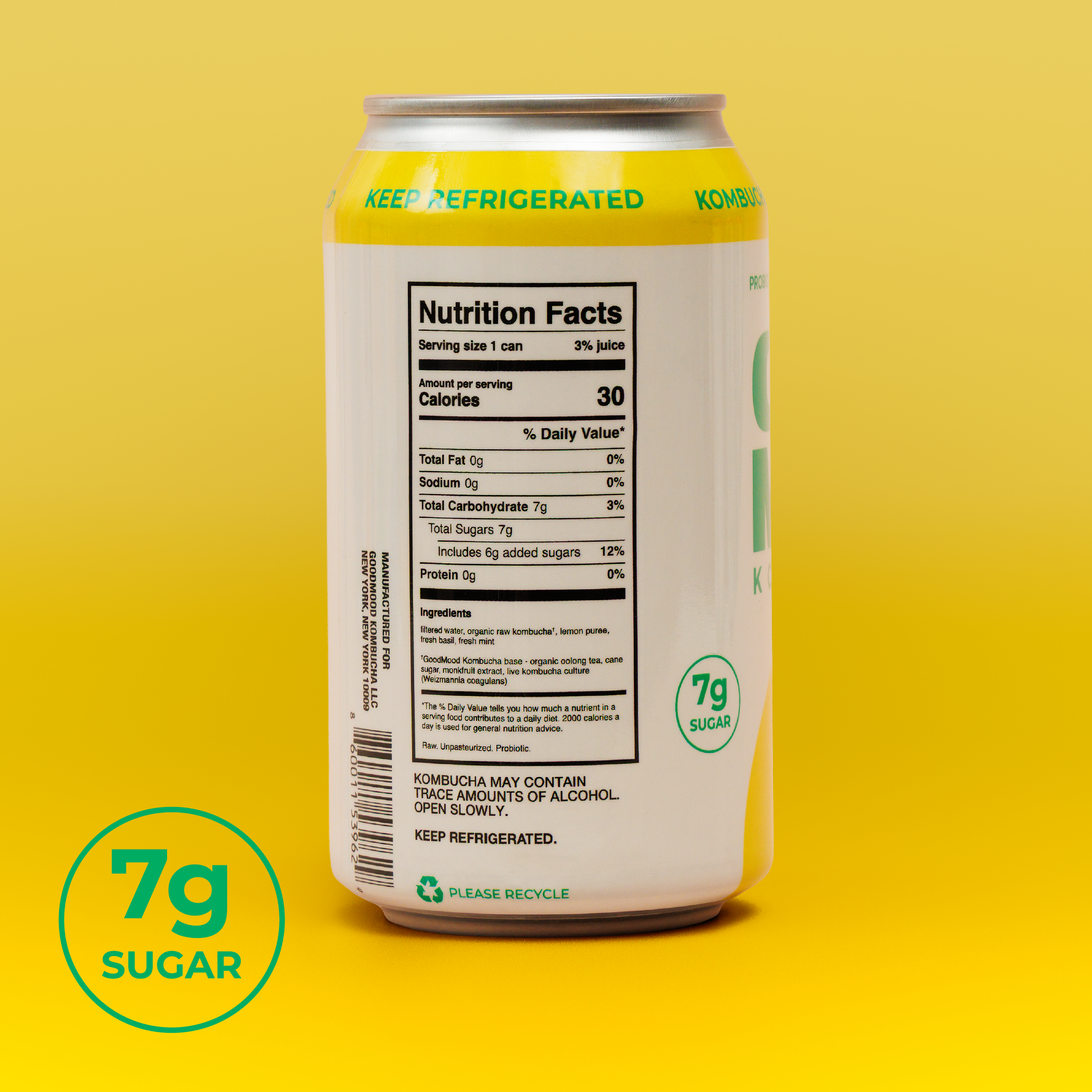 GoodMood Kombucha Mint & Basil Lemonade product tile