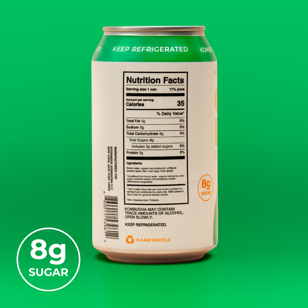 GoodMood Kombucha Apple Sage & Ginger product shot