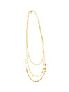 Triple Strand Convertible Necklace – Freshwater Pearl & Semi-Precious Stone