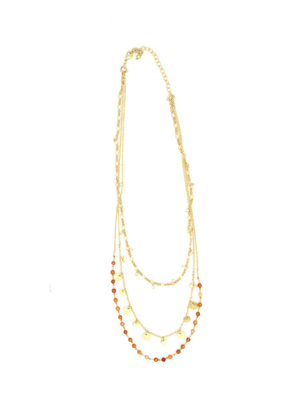 Triple Strand Convertible Necklace – Freshwater Pearl & Semi-Precious Stone