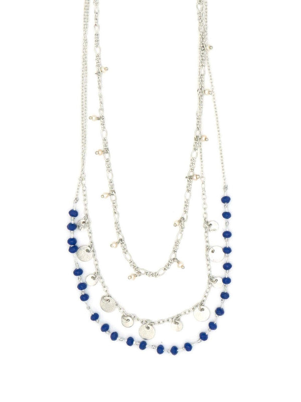 Triple Strand Convertible Necklace – Freshwater Pearl & Semi-Precious Stone