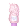 Bottle of Glimmer Wish Unicorn Shampoo, a cotton candy scented paraben-free kids shampoo