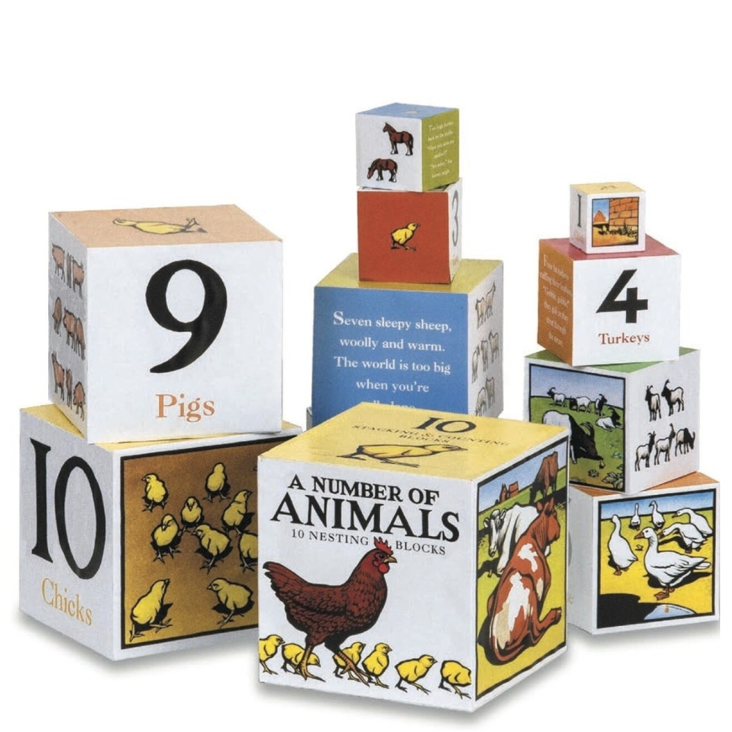Discover playful learning & endless stacking fun with Animal Nesting Blocks! This charming set features 10 vibrantly illustrated blocks, building a tower & introducing adorable animals. Perfect for ages 12 months+, it sparks curiosity, develops motor skills, & fosters imagination. Shop now & unlock joyful playtime!