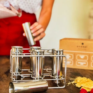 Shop eco-friendly Stainless Steel Popsicle Molds with Reusable Bamboo Sticks. Plastic-free, BPA-free, zero-waste design perfect for sustainable homemade frozen treats. Family-friendly & dishwasher safe.