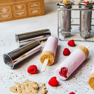 Shop eco-friendly Stainless Steel Popsicle Molds with Reusable Bamboo Sticks. Plastic-free, BPA-free, zero-waste design perfect for sustainable homemade frozen treats. Family-friendly & dishwasher safe.