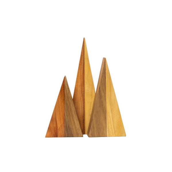 Reclaimed Wood Standing Christmas Trees - Set of 3