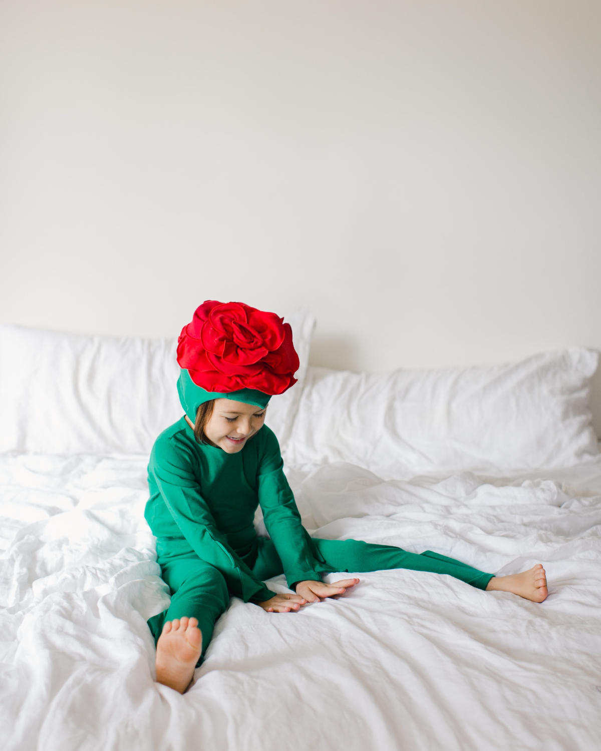 Red Rose Costume with Green Stem Pajamas