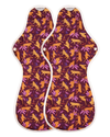 Two-pack of hannah super ultra reusable cloth overnight pads with TPU leak-proof lining