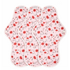 Recyclable snap fastening detail on The Brand hannah organic reusable period pad