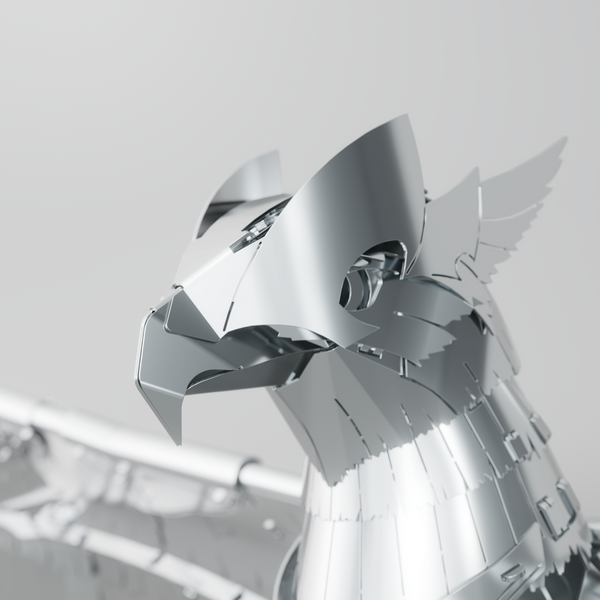 Unity Wings Silver Armor Eagle Model Kit with SWAROVSKI® Crystals