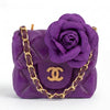 Petite Purple Flower Couture hand-poured luxury candle with embedded dried flower by Onali Pure