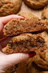 Close-up of vegan chocolate chip cookies, gluten-free and dairy-free