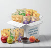 Box of Dové Oats vegan/no sugar added products with various flavors on a light gray background.