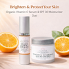 Organic Vitamin C Serum and SPF 30 Moisturizer Duo skincare set