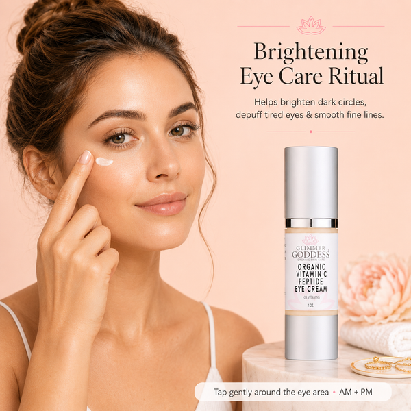 Organic peptide eye serum for brightening and firming the under-eye area